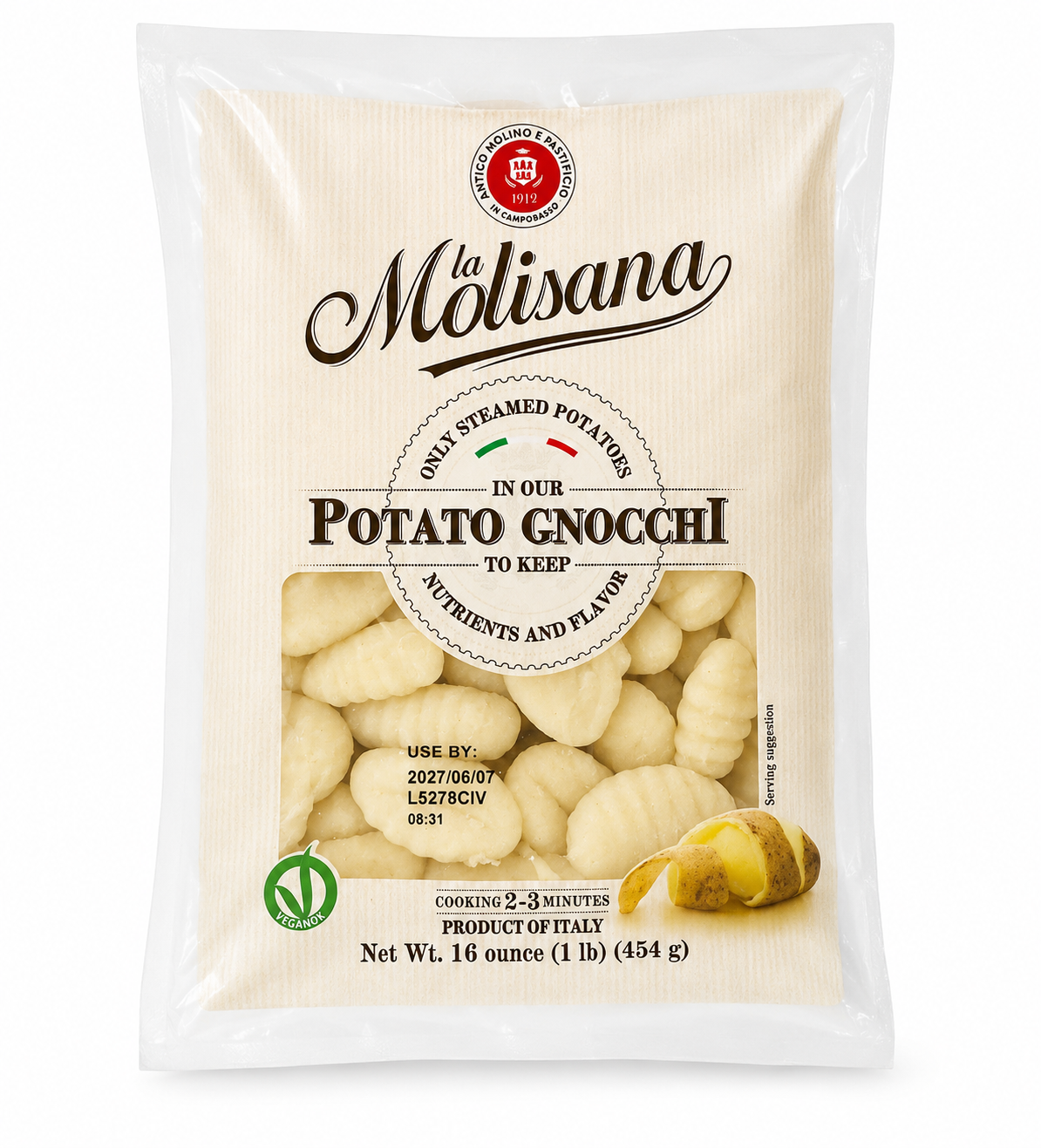 La Molisana Potato Gnocchi – Authentic Italian Potato Gnocchi, 1 lb (6 Pack)