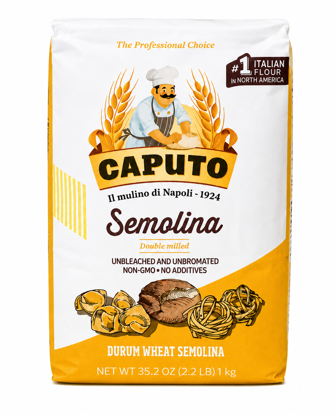 Caputo Double Milled Semolina Durum Wheat Flour – 2.2 lb (1 kg)