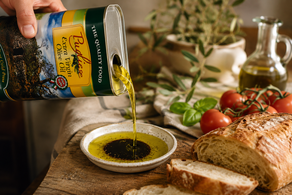 Pugliese Extra Virgin Olive Oil – 4 Pack (3 Liter Tins)