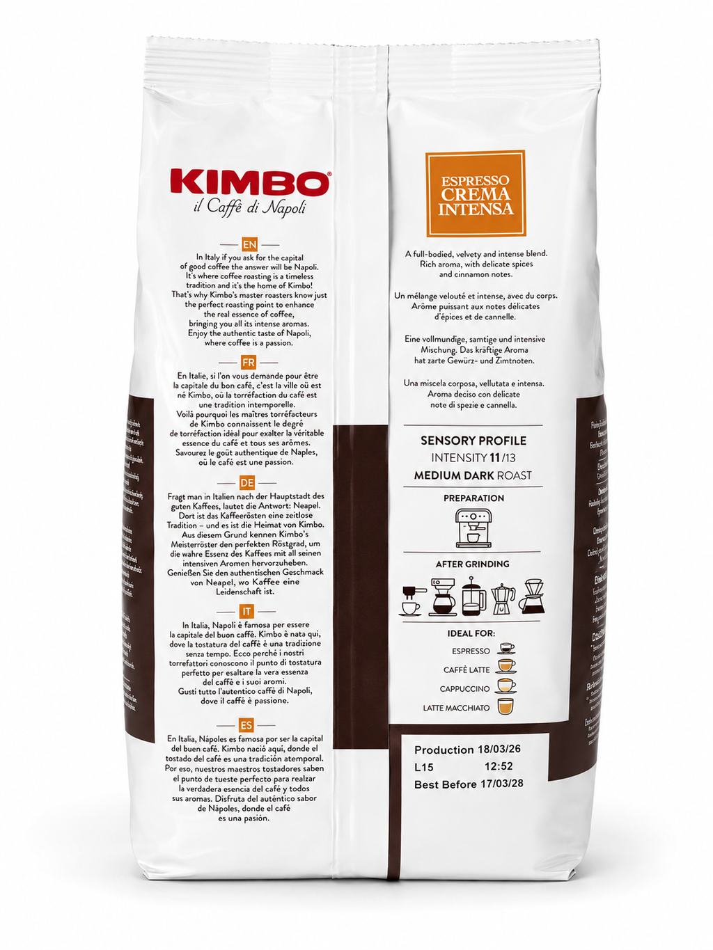Kimbo “Crema Gusto” Coffee Beans 2.2lb