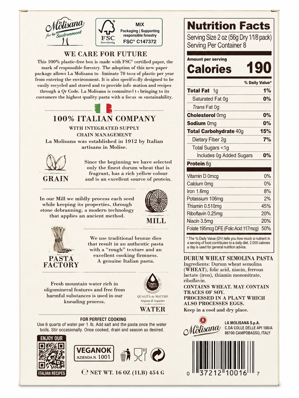 La Molisana Rigatoni No. 31 – Bronze Die Italian Pasta, 16 oz