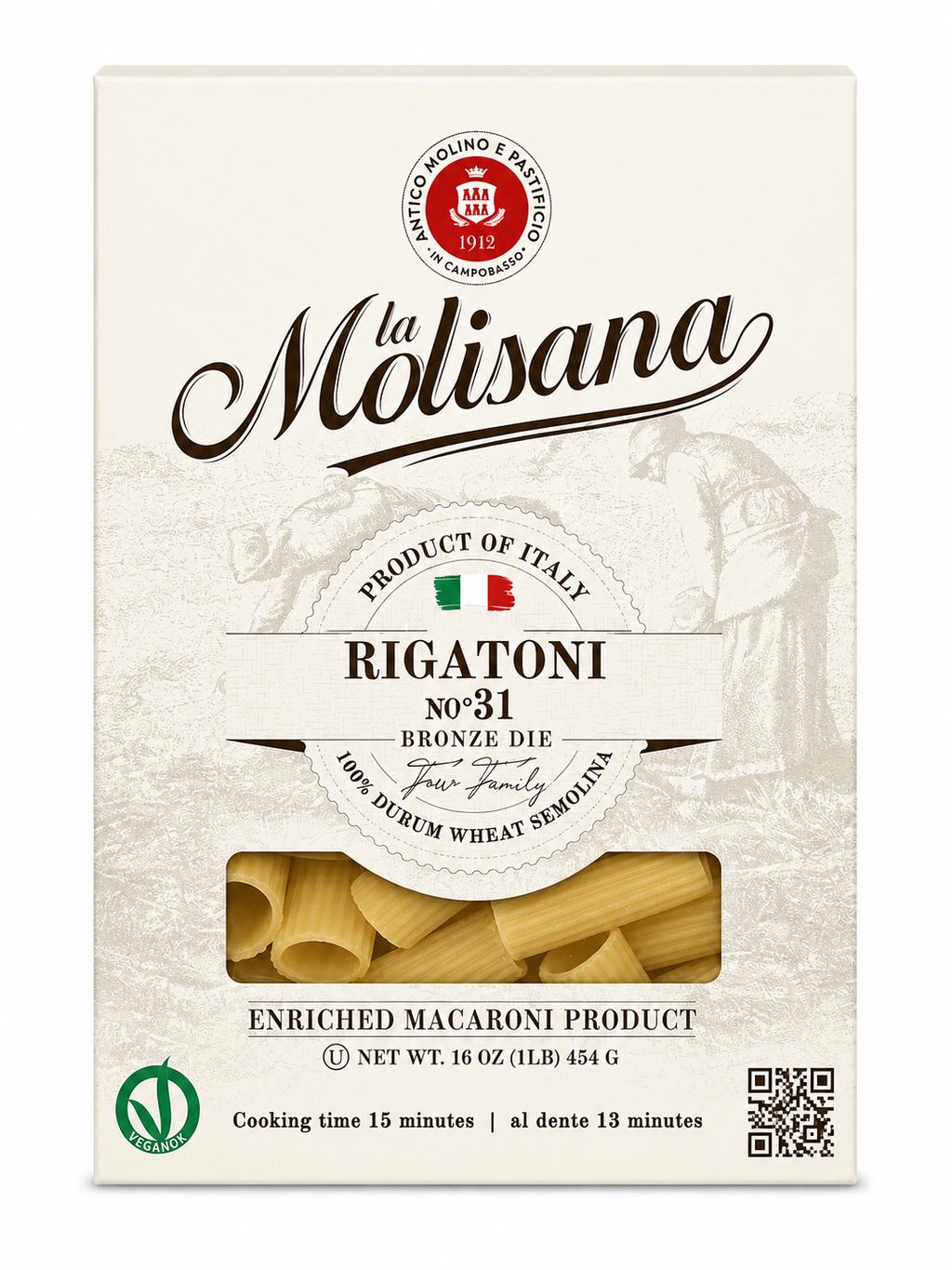 La Molisana Rigatoni No. 31 – Bronze Die Italian Pasta, 16 oz