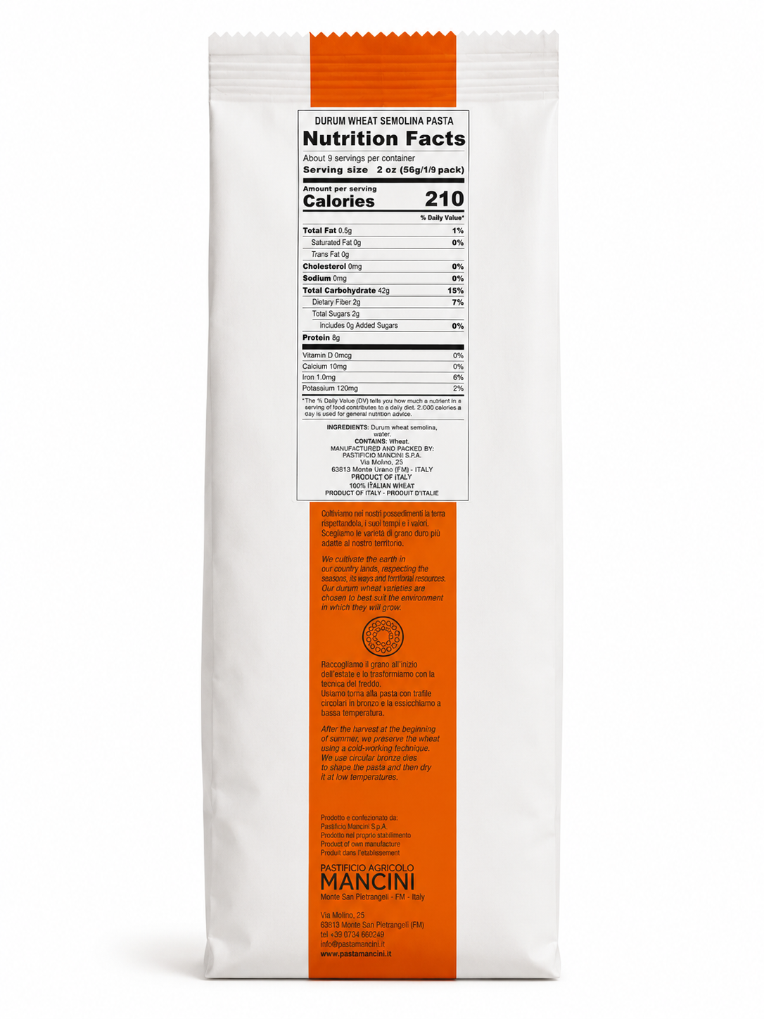 Mancini Pastificio Agricolo Mezze Maniche – 500g