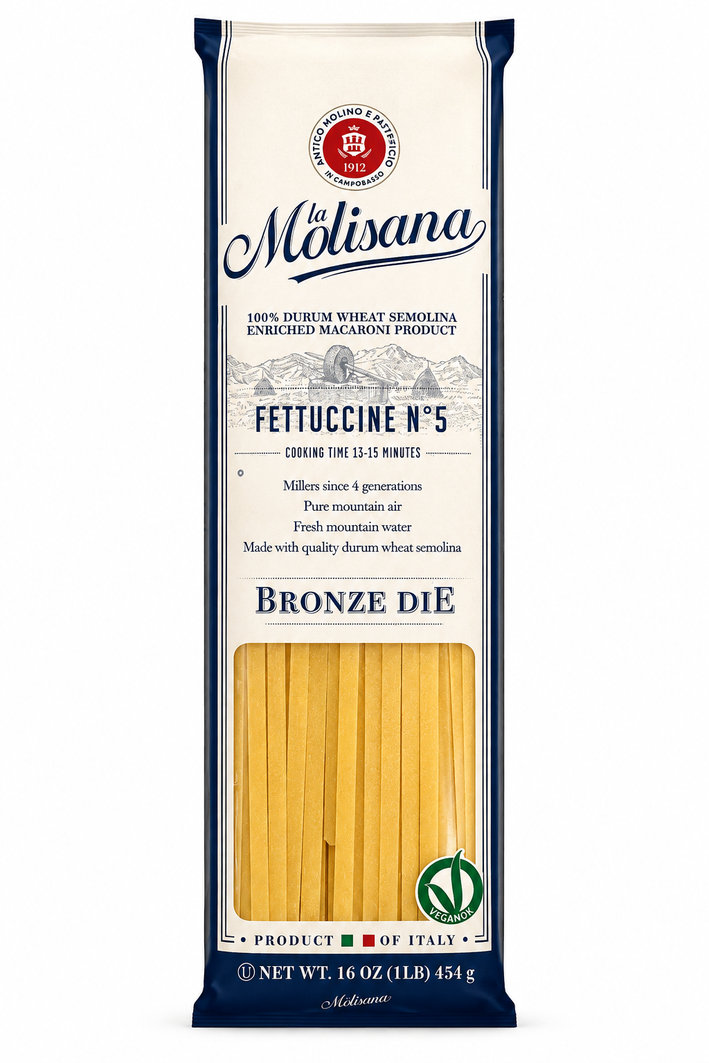 La Molisana Fettuccine N°5 Bronze Die Pasta – 1 lb