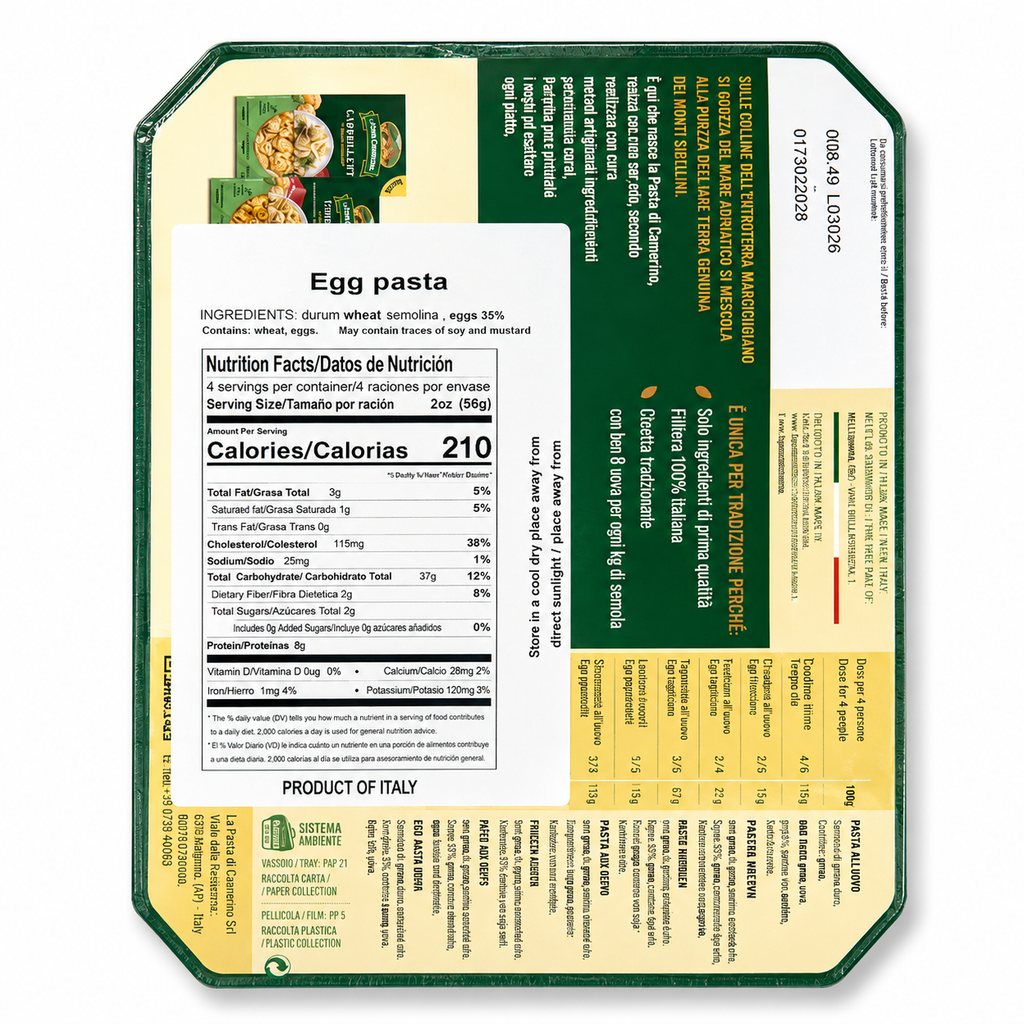 Pasta di Camerino Paglia e Fieno – Spinach & Egg Tagliatelle, 250g