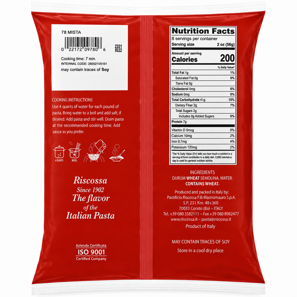 Riscossa Pasta Mista – 20 x 1 lb Case