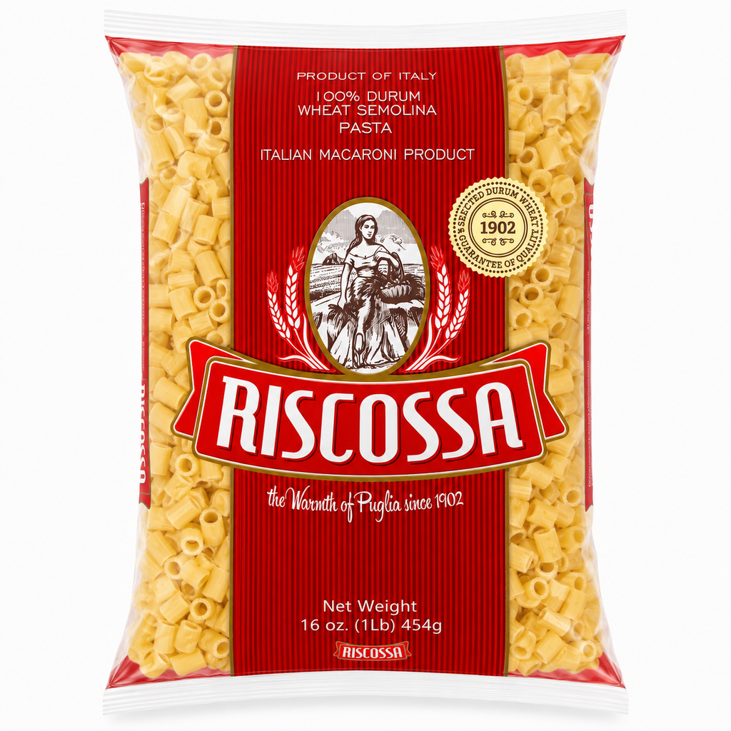 Riscossa Ditali Pasta – 6 Pack (16 oz Each) | Authentic Italian Pasta