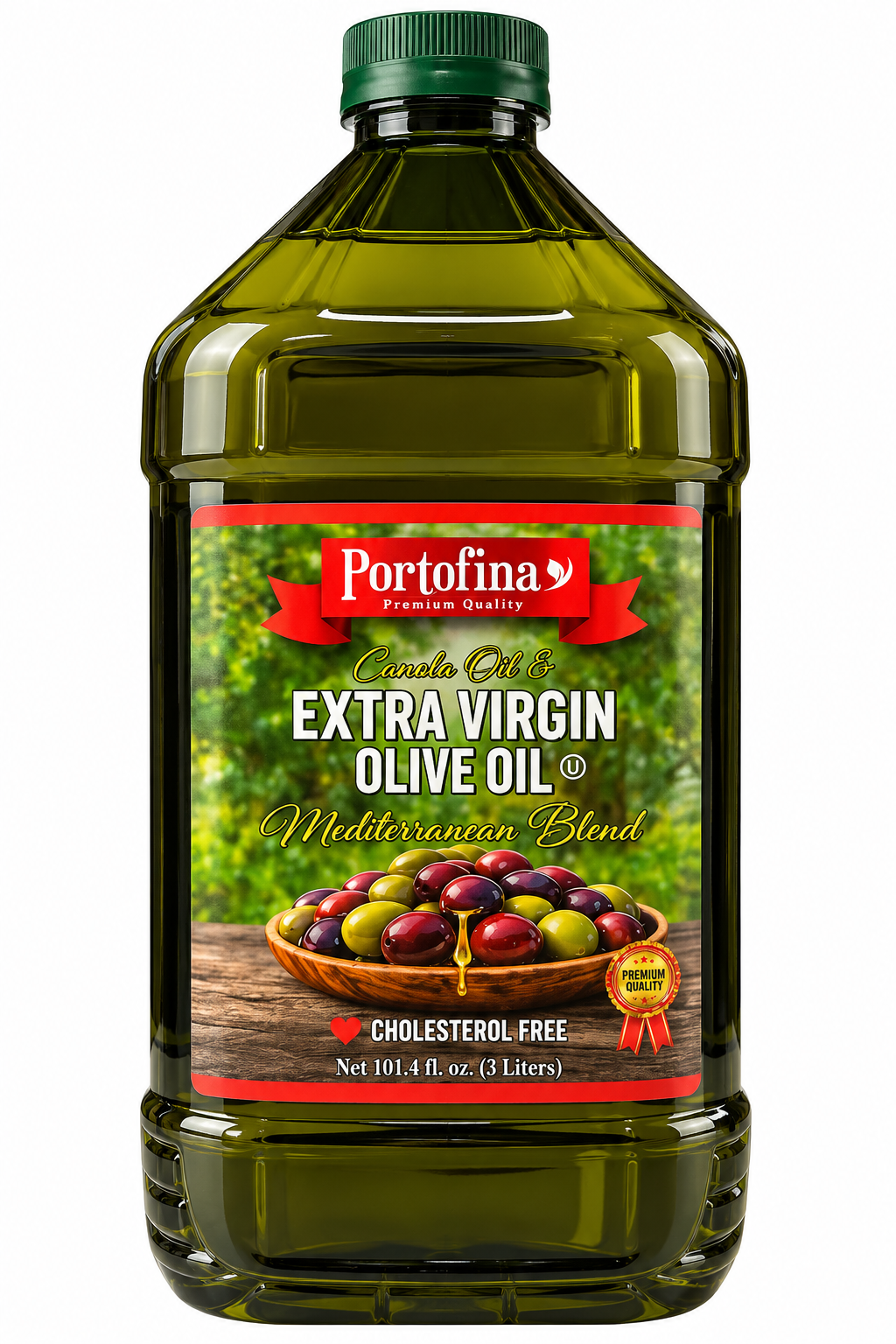 Portofina Mediterranean Blend – Canola Oil & Extra Virgin Olive Oil – 3 Liter (101.4 fl oz)